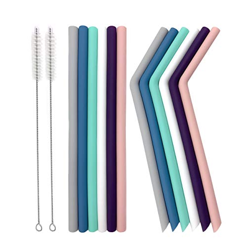 12 Silicone Drinking Straws