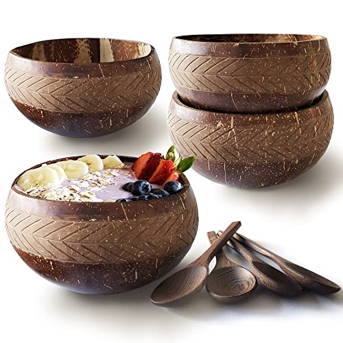 Coconut Bowls with Spoons